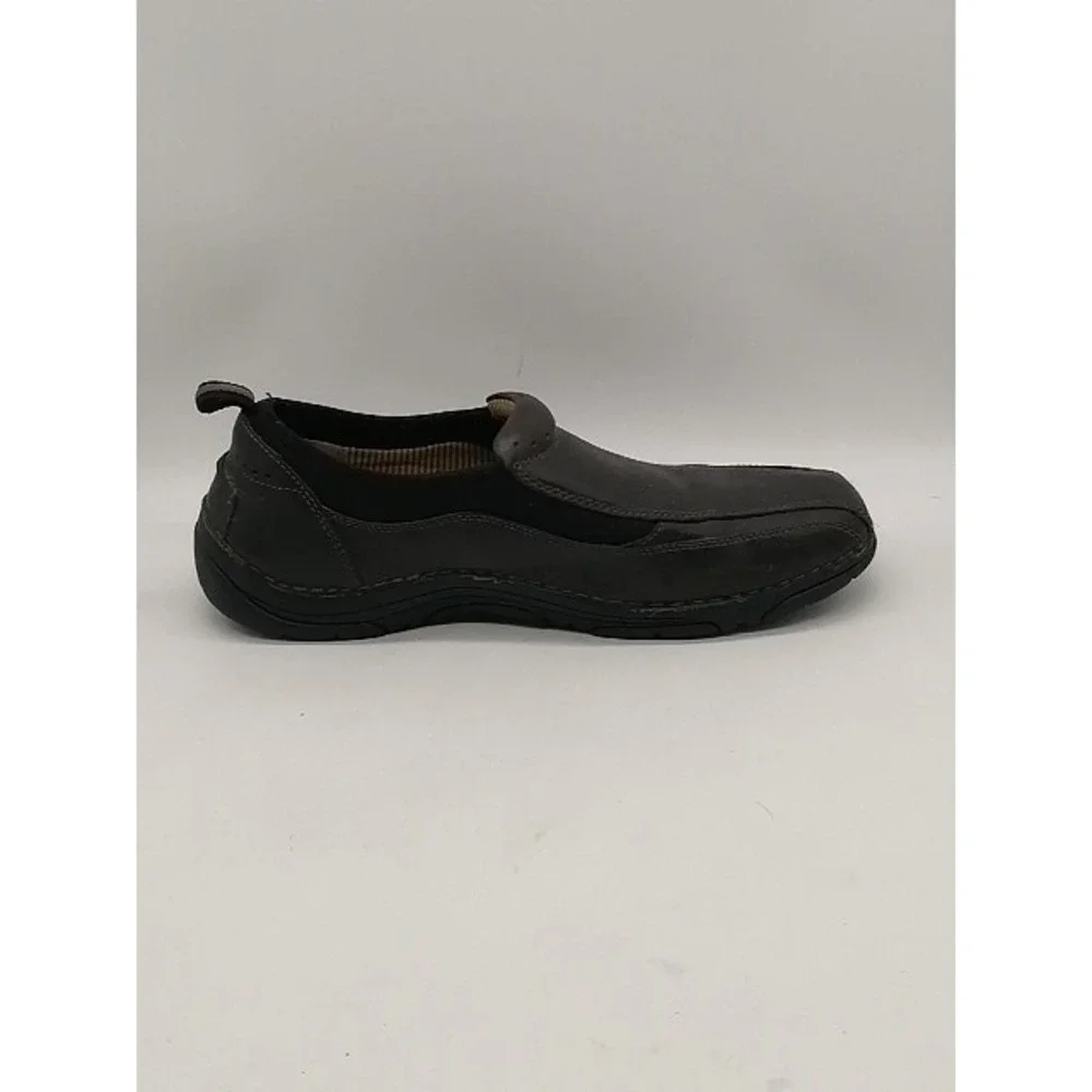 Eastland Loafer Mens Cormac Black 9.5 Leather Driving Shoe Stretch 7859-01